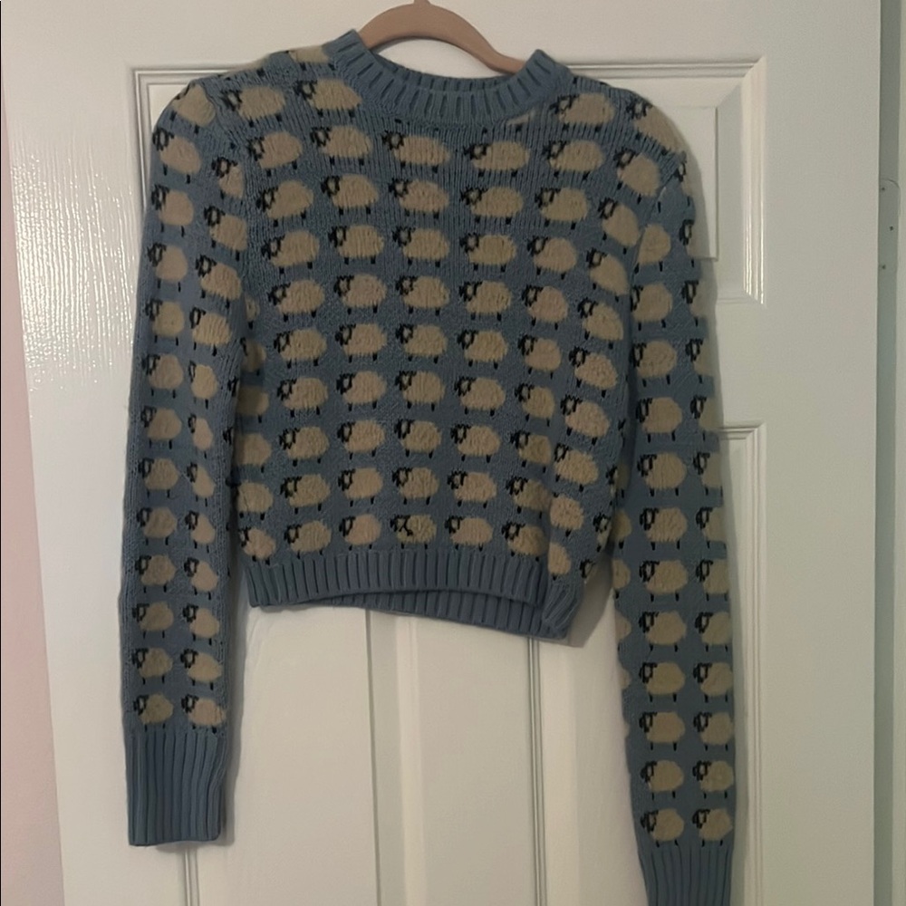 Blue Patterned Women's Sweater
